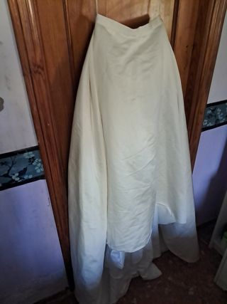 Gonna da sposa con coda per abito da sposa in velluto color pesca