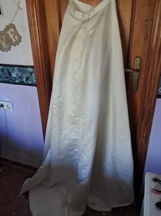 Gonna da sposa con coda per abito da sposa in velluto color pesca