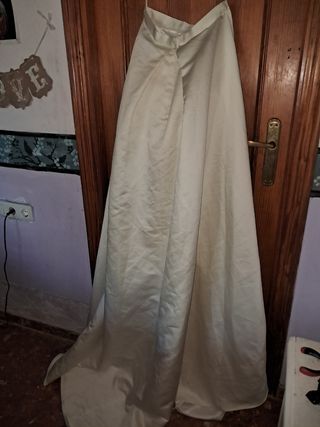 Gonna da sposa con coda per abito da sposa in velluto color pesca