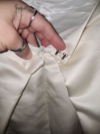 Gonna da sposa con coda per abito da sposa in velluto color pesca