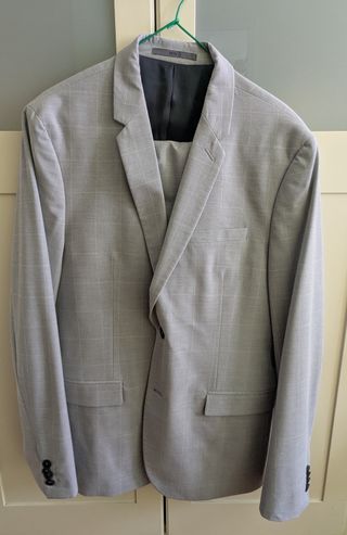 Traje MNG Tailored Gris Claro Talla L