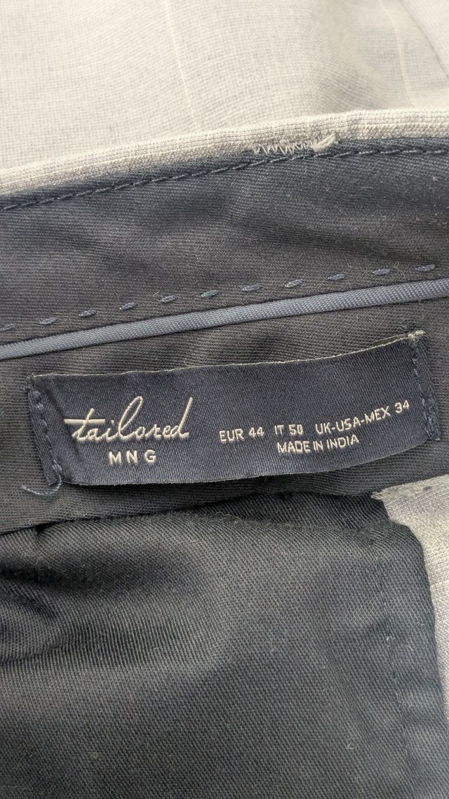 Traje MNG Tailored Gris Claro Talla L