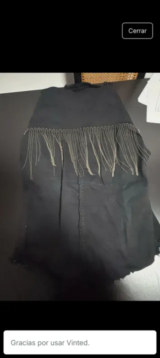 Camisa vaquera negra desgastada