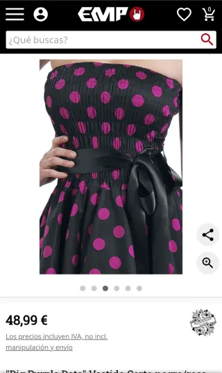 Vestido corto H&R London lunares. Talla L/XL nuevo