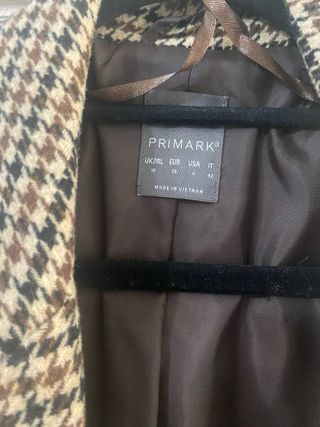 Cappottino Primark a quadri beige/marrone tg 42 IT