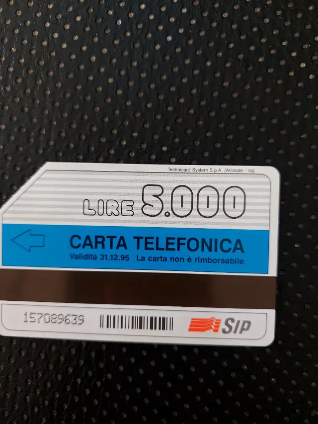 Scheda Telefonica SIP Lire 5.000 - Valida 31.12.95