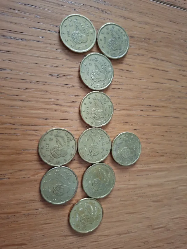 Monedas 20 céntimos Cervantes (España)