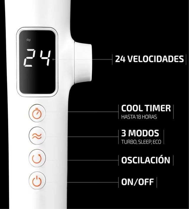 Cecotec Ventilador Pie con Mando Oro/Blanco