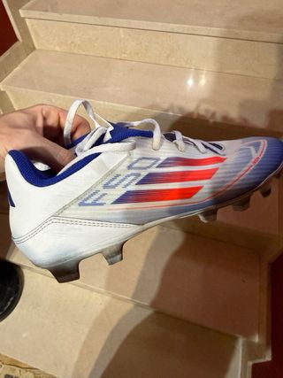 Adidas Fútbol F50 blancas y azules