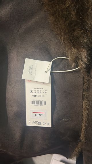 Chaqueta Zara reversible pelo marrón