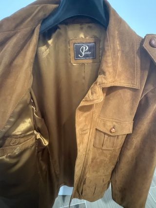 Chaqueta de ante marrón