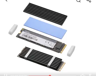Disipadores M.2 SSD Negro /2uds