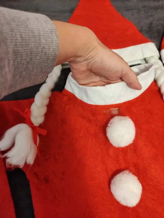 Disfraz vestido Mamá Noel Niña Talla 3-6 años