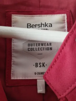 Cazadora Biker Roja Bershka Talla s