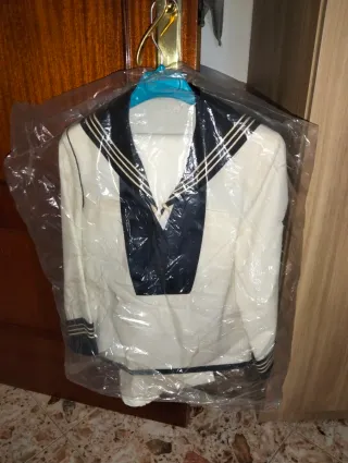 Traje de comunión niño azul y blanco talla 8