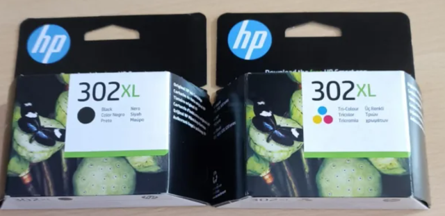 Lote de 2 cartuchos HP302XL 1BK / 1CO Original New