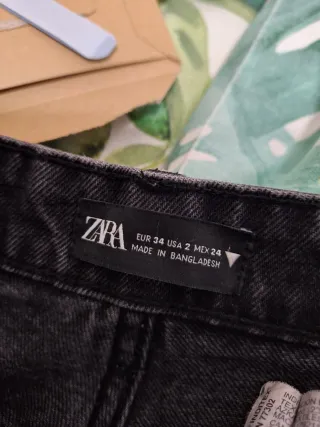 Zara Jeans Negros Talla 34