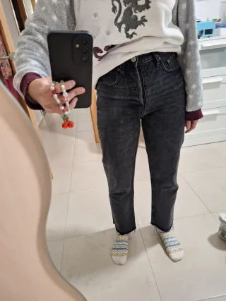 Zara Jeans Negros Talla 34