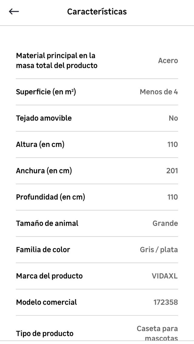 Caseta perro con corral 110x201x11