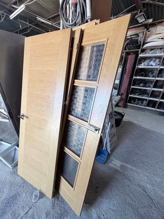 Puertas de paso roble sin molduras
