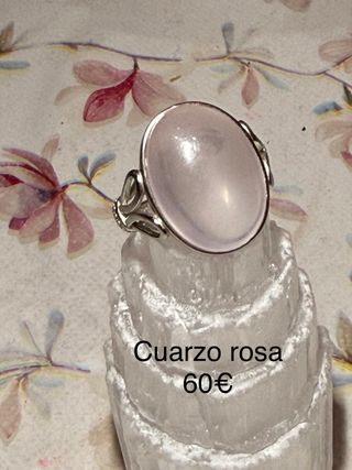 Anillos minerales naturales plata 925 ajustables