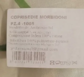 4 coprisedie 100 %cotone. Nuovissimi. Mai usati.