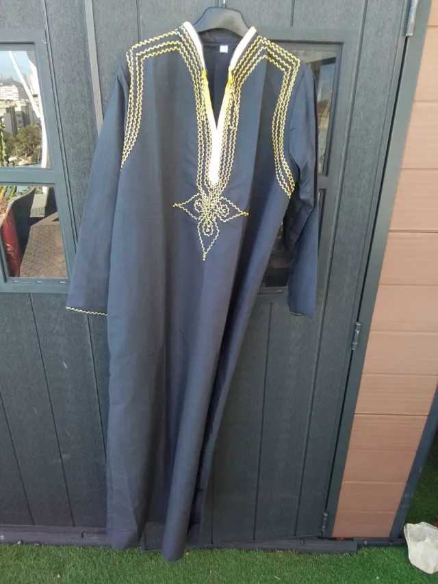 Chilaba Algodón Egipto Bordada