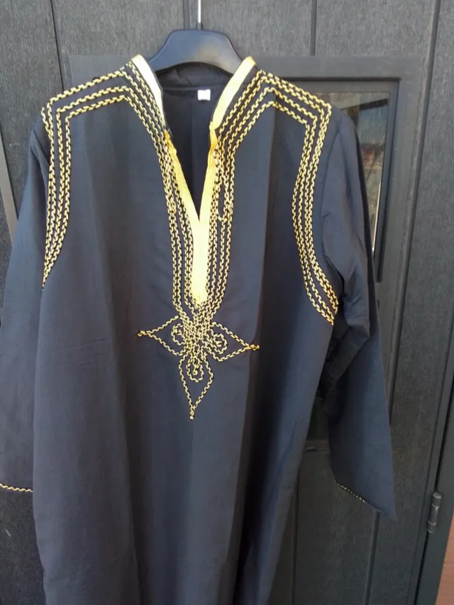 Chilaba Algodón Egipto Bordada