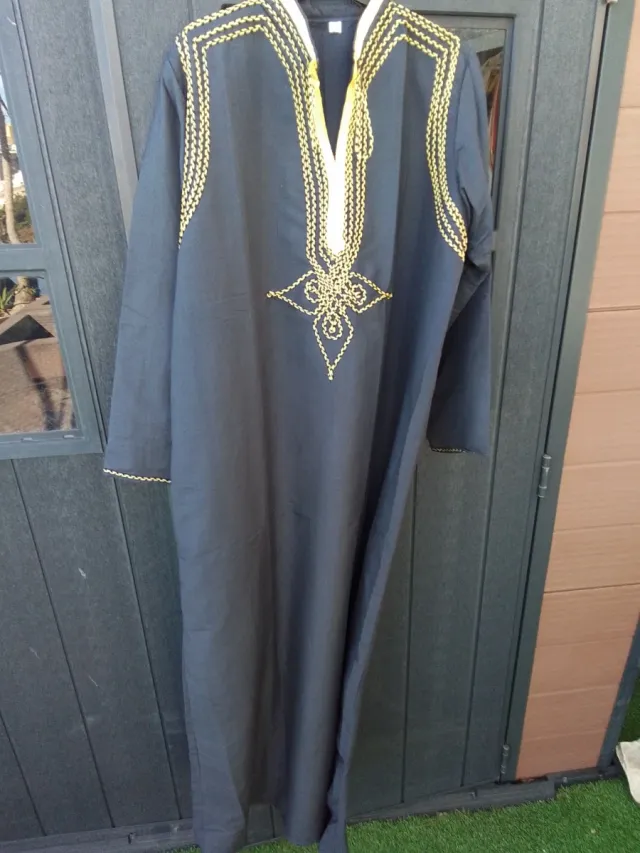 Chilaba Algodón Egipto Bordada