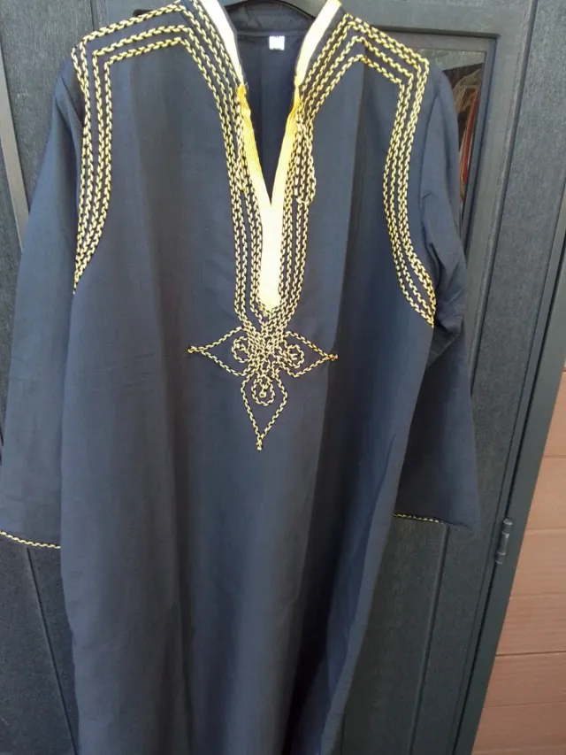 Chilaba Algodón Egipto Bordada