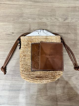 Bolso bombonera rafia similar