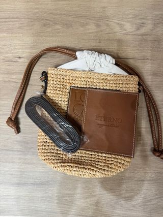 Bolso bombonera rafia similar