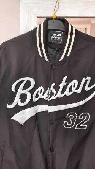 Cazadora DAVID COPPER Negra y Blanca Talla M