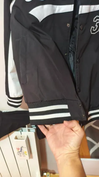 Cazadora DAVID COPPER Negra y Blanca Talla M