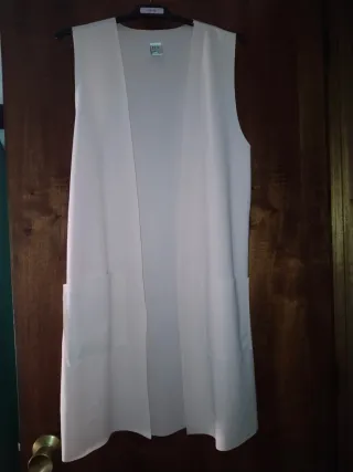 Chaleco largo rosa palo talla única