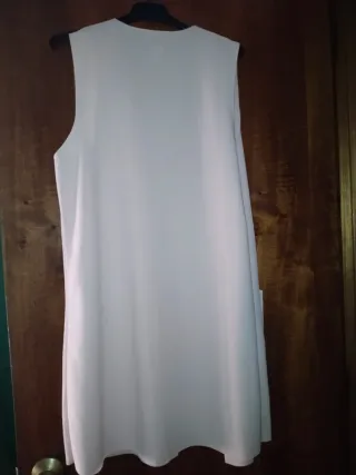 Chaleco largo rosa palo talla única