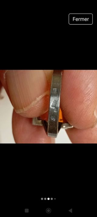 Anillo Plata 925 con Ámbar Rectangular