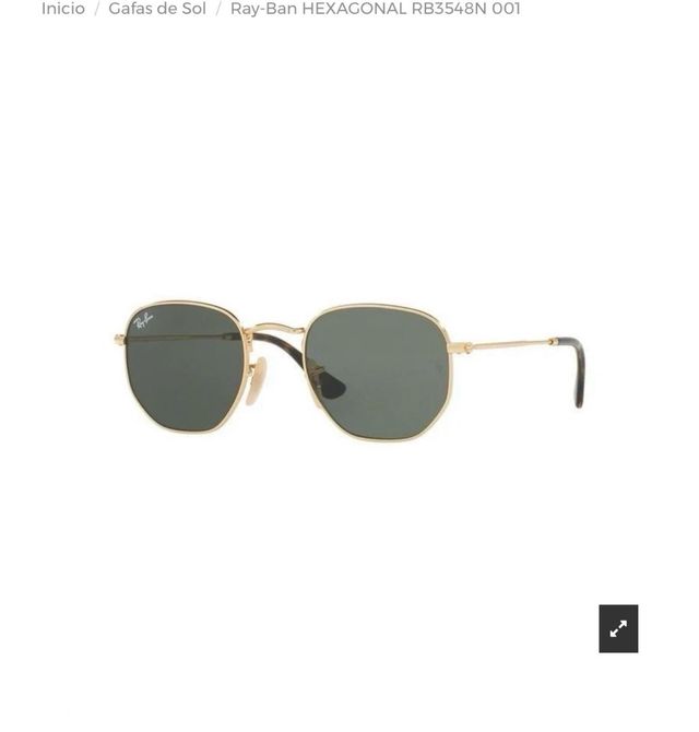Gafas Ray-Ban Hexagonal Oro Lente Verde