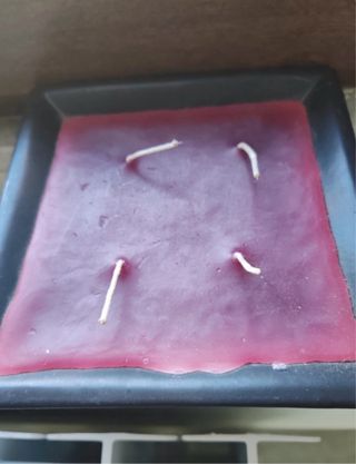 Centro tavola candela quadrata