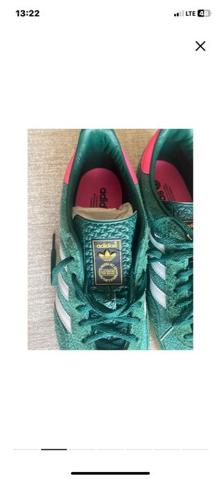 Scarpe Adidas Gazelle verdi e rosa