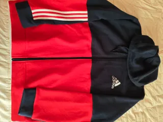 Sudadera Adidas Roja y Azul con Cremallera