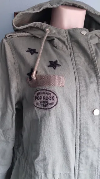 Chaqueta larga Pimkie verde talla L