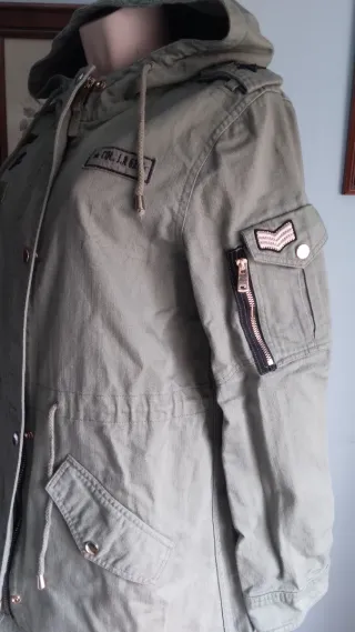 Chaqueta larga Pimkie verde talla L