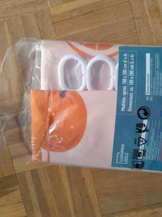 Cortina de ducha Livarno Naranja Frutas