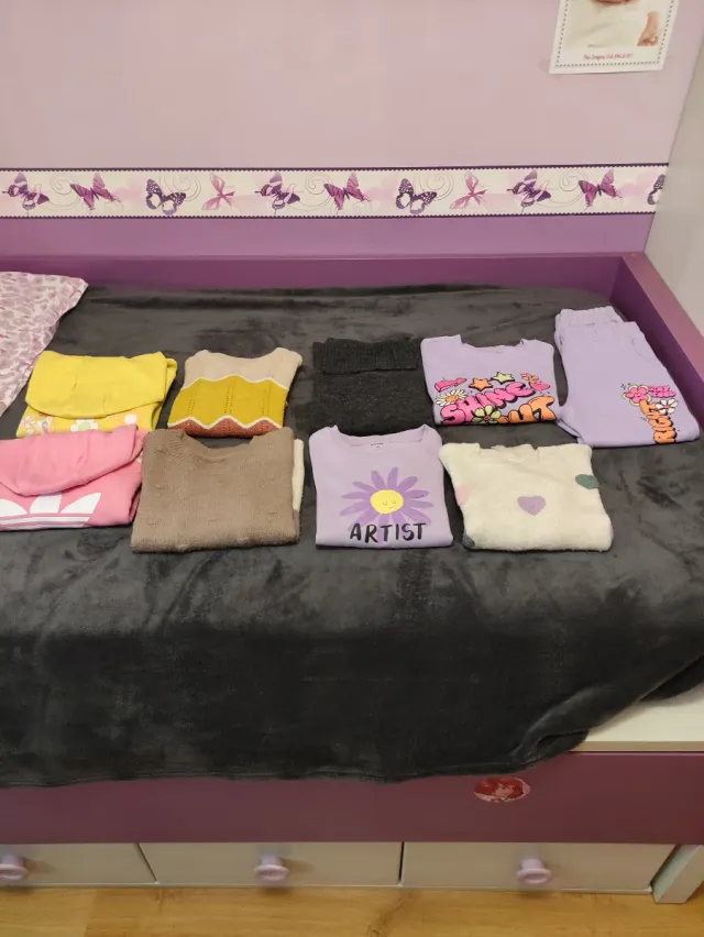 Lote 7 jerseys y 1 chándal niña 6-7 años