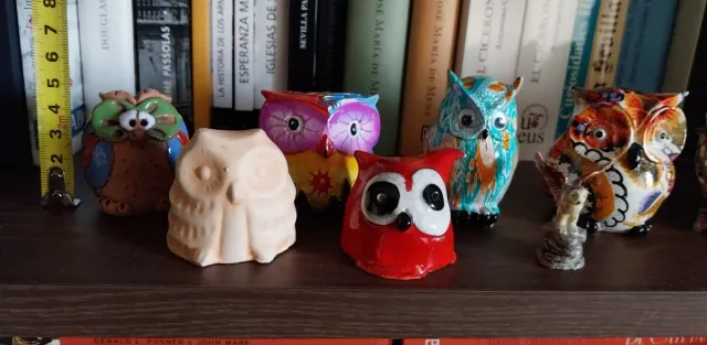 Colección de búhos decorativos