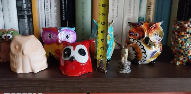 Colección de búhos decorativos