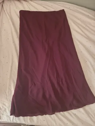 Falda gasa Zara morada