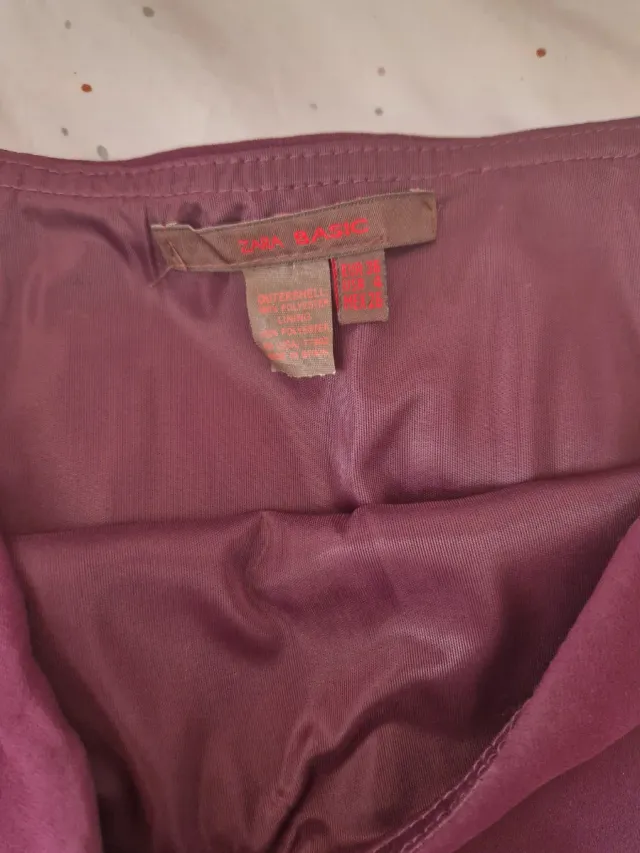 Falda gasa Zara morada