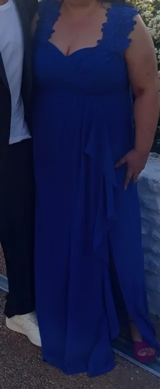 Vestido de fiesta azul talla 4XL
